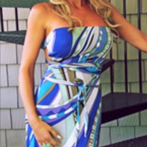 Long multi color wrap maxi dress